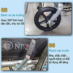 Xe lăn tay cơ bản cho người già, Nhiều mẫu lựa chọn - Hàng chính hãng NIKITA