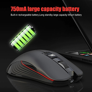 Chuột Gaming LED Chơi Game Không Dây Wireless 2.4GHZ 3600DPI T30 - Hàng Nhập Khẩu