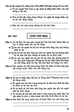Sách Câu Hỏi Và Bài Tập Trắc Nghiệm Tiếng Việt Lớp 5 Tập 1