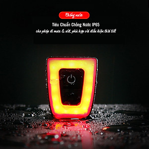 Đèn Xe Đạp Đuôi Led Nhấp Nháy Chớp Vuông Gắn Sau Xe Đạp, Gắn Mũ Bảo Hiểm MaiLee