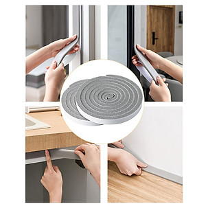 Combo 2 Cuộn ron gioăng mút xốp dán khe khung cửa cách âm giảm chấn chống bụi dài 2 mét