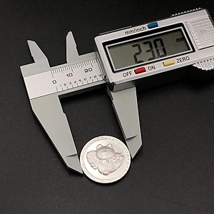 Đồng Xu Mèo Thần Tài May Mắn Bạc Nguyên Chất S999 Để Ví , Để Két BẠC HIỂU MINH XDG20