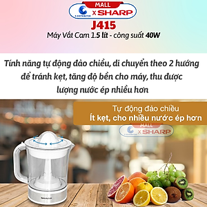 Máy Vắt Cam Sharp EJ-J415-WH (40W) - Hàng Chính Hãng