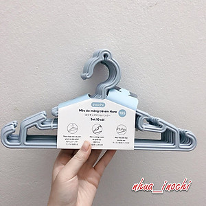 Set 10 chiếc móc áo mỏng trẻ em Hara 185 hàng cao cấp - giao màu ngẫu nhiên