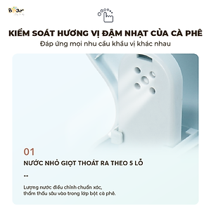 Máy Pha Cà Phê Mini Bear Nhỏ Gọn Tiện Dụng Pha Trà Pha Coffee Tự Động Giữ Ấm Loại Bỏ Cặn SB-CF06A HÀNG CHÍNH HÃNG
