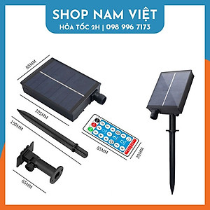 [Năng Lượng Mặt Trời] Dây Led Hạt Gạo Đời Mới Chống Nước, Quấn Cây, Chịu Mưa Nắng Kèm Remote