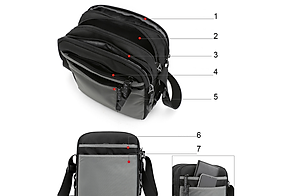 Túi đeo chéo nam đa chức năng cao cấp phong cách mới