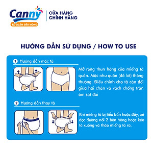 Combo 2 gói Tã/Bỉm Quần Người Lớn Canny Siêu Mềm Mại, Siêu Thấm, Kháng Khuẩn XL7 (7 miếng)