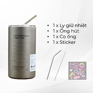 Ly giữ nhiệt Americano 600ml 300ml, cốc giữ nhiệt đến 12 giờ không đổ mồ hôi, chuẩn inox 304, nhiều màu lựa chọn - Hàng nhập khẩu