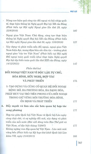 Xây dựng và phát triển nền đối ngoại, ngoại giao Việt Nam toàn diện, hiện đại, mang đậm bản sắc " cây tre Việt Nam" bản in 2024
