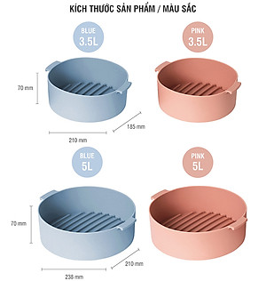 Khay Silicone Dành Cho Nồi Chiên Không Dầu Và Lò Vi Sóng Lock&Lock CKB003 - Hàng Chính Hãng
