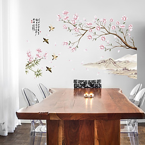 Decal dán tường cành hoa đào SK9286 ZooYoo