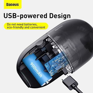 Máy hút bụi Baseus C2 dạng viên nang để bàn -Hàng Chính Hãng 