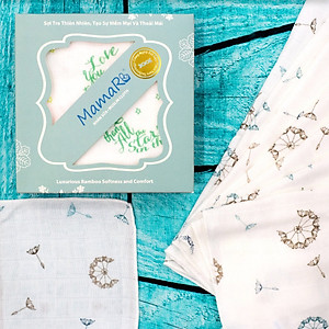 Bộ 10 cái khăn sữa vải sợi tre cho bé 25x25 Mamaru MA-KS25X25 - Diệt khuẩn, hút ẩm tốt, kháng tia UV