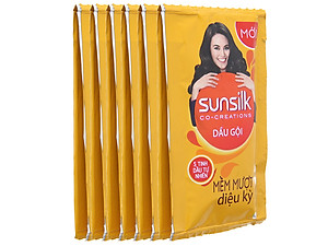 Dầu gội Sunsilk Mềm mượt diệu kỳ (Vàng) Dây 10 gói