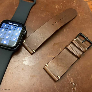 Dây Đeo Apple Watch 49mm 46mm 45mm 44mm 42mm, Chất Liệu Da Bò Cao Cấp, Phong Cách Vintage Hoài Cổ, Tương Thích Các Phiên Bản Series Ultra2/Ultra/SE2/SE/10/9/8/7/6/5/4/3/2/1