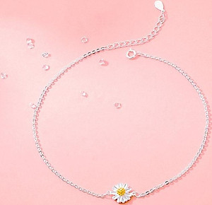 Lắc tay nữ thời trang LT86 xinh xắn hình hoa cúc S925