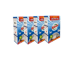 Combo 5 hộp 10 gói x100g bột tẩy lồng máy giặt Hando