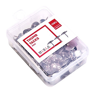 Ghim Cài Đóng Túi #3, 10Mm Deli, Bạc - 2 Hộp E0022