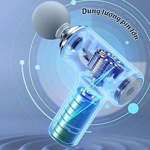 [LOẠI 1 PIN KHỎE]Máy Massage Cầm Tay Mini Súng mát-xa Cầm Tay Đấm Lưng Trị Liệu Cổ Vai Gáy 4 Đầu 6 Chế Độ FUJIMAX