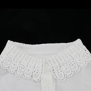 Ladies Half-Shirt Blouse Detachable Lace Chiffon Fake Collars Dicky Collar