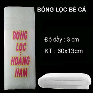 Bộ 2 Bông Lọc Bể Cá Hoàng Nam Trắng 60x13cm - Vật Liệu Lọc Nước Hồ Cá Cao Cấp