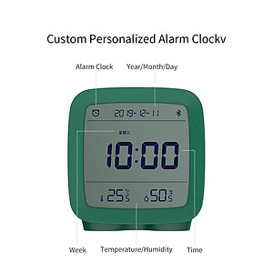 Đồng Hồ Báo Thức Thông Minh Cleargrass Xiaomi Youpin Bluetooth 5.0 Màn Hình LCD Hiển Thị Nhiệt Độ/ Độ Ẩm/ Lịch