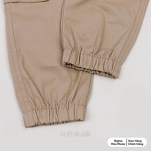 Quần dài kaki bé trai Bigfox Miss Meow size đại, jogger túi hộp, đi học cỡ 5,9,11 tuổi 30kg 40kg