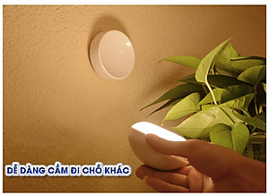 Đèn LED cảm ứng, cảm biến thông minh không dây, Pin sạc, nhận diện người có nam châm gắn tường xoay 360 độ làm đèn học, cho phòng ngủ, nhà vệ sinh, cho tủ quần áo, cầu thang, ban công, hành lang - MH2011