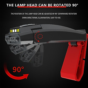 Đèn pha Gồm 10 bóng đèn LED có sạc USB. Khả năng chống nước IPX5 có thể kẹp vào mũ phù hợp đi câu cá, cắm trại