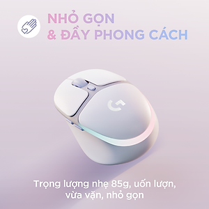 Chuột không dây chơi game Logitech G705 Bluetooth & LIGHTSPEED, RGB , gọn nhẹ 85g, 6 nút lập trình - Hàng chính hãng