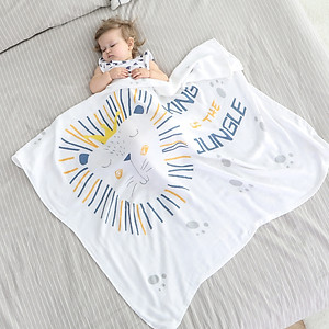 Chăn mền đũi cho bé từ sơ sinh đến tiểu học chất liệu sợi tre thiên nhiên và sợi Cotton, loại siêu mềm mịn, KT: 110x110cm, Bamboo Home - hàng chính hãng BBH01