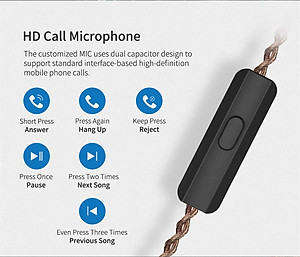 Tai Nghe Nhét Tai Có Mic Knowledge Zenith KZ ZSN Pro ( Phiên bản nâng cấp KZ ZSN) - Hàng Chính Hãng