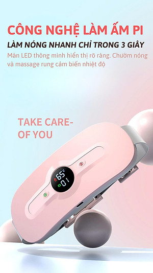 Máy Massage Làm Ấm Bụng, Đai Đeo Giảm Đau Bụng Kinh Nguyệt, Làm Ấm Tử Cung Cho Phụ Nữ Đến Kì 3 CHẾ ĐỘ