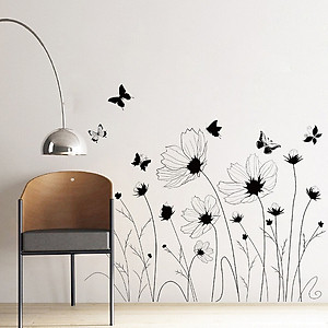 Decal trang trí dán chân tường hoa ZOOYOO AM9201