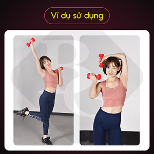 Bộ 2 tạ tay lõi sắt Q304 bọc cao su, tạ tập tay cao su 1kg 2kg 3kg 4kg 5kg BG (hàng nhập khẩu)