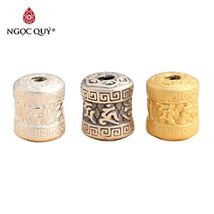 Charm bạc hình trụ lục tự minh chú - Ngọc Quý Gemstones