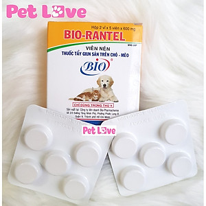 Bio Rantel xổ giun sán chó mèo (hộp 10 viên)