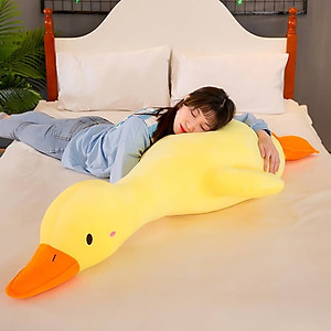 Thú nhồi bông vịt trầm cảm vàng dễ thương - Size từ 70cm đến 1m6 - Quà tặng gấu bông vịt vàng cute.