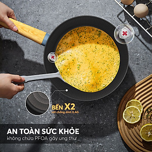 Chảo chống dính vân gỗ Elmich Nature EL-5947MG