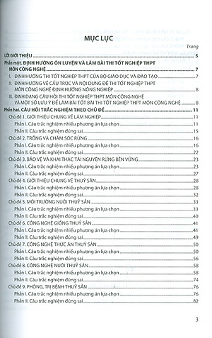 Ôn Luyện Trắc Nghiệm Thi Tốt Nghiệp Trung Học Phổ Thông (năm 2025) Môn Công Nghệ (Định Hướng Nông Nghiệp)