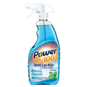 Combo 2 Chai Nước Lau Kính POWER100 Hương Bạc Hà 500mlx2