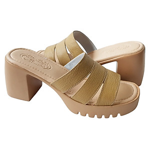 Dép Cao Gót Nữ BIGGBEN Da Bò Cao 8 Phân DCG100