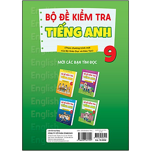 Sách Bộ Đề Kiểm Tra Tiếng Anh 9 (Chương Trình Thí Điểm)