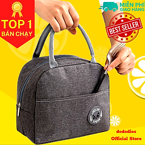 Túi đựng cơm giữ nhiệt dododios đựng hộp cơm văn phòng size lớn đơn sắc khóa kéo, tay xách tiện dụng, Túi Giữ Nhiệt Đựng Hộp Cơm 2 Ngăn – Chọn Màu Túi Giữ Nhiệt Đựng Cặp Lồng Cơm– Nhiều Màu – Chống Thấm Nước Chính Hãng dododios