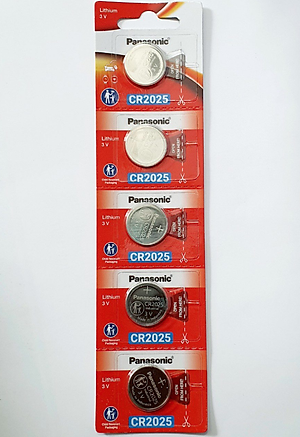 Vỉ 5 Viên Pin CR2025 ( CR 2025/5BE x 1 Vỉ ) Panasonic Lithium 3V - Hàng Chính Hãng