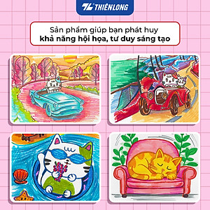 Bút lông 5/12/24 màu Cotton Candy - Hygee - Blooming - Cherry Blossom đầu Brush Thiên Long Colokit