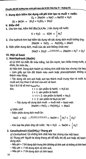 Sách Chuyên Đề Bồi Dưỡng Học Sinh Giỏi Qua Các Kỳ Thi Hóa Học Lớp 9