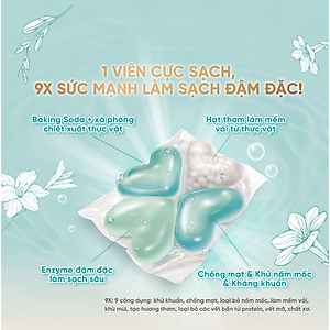 Viên giặt xả Mao Bao - Chống mạt và kháng khuẩn 10g*5 viên (Hương lan nam phi và tuyết tùng)