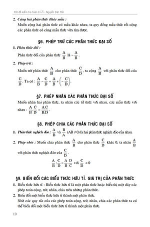 Sách 100 Đề Kiểm Tra Toán 8